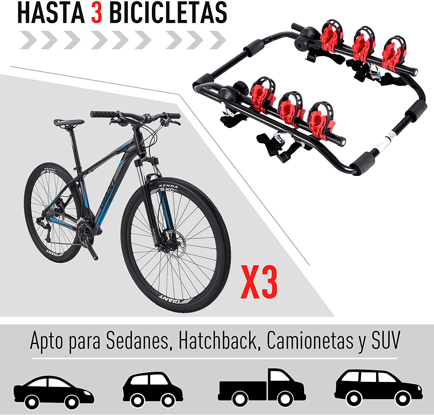 Porta bici Homcom Trasero 56,99 -