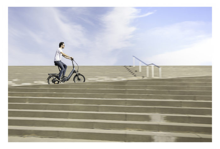 Bicicleta eléctrica plegable.